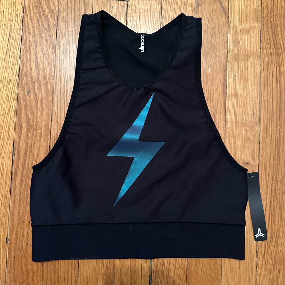 Ultracor Attitude Silk Bolt Crop Nero/Moonlight - Small - NWT